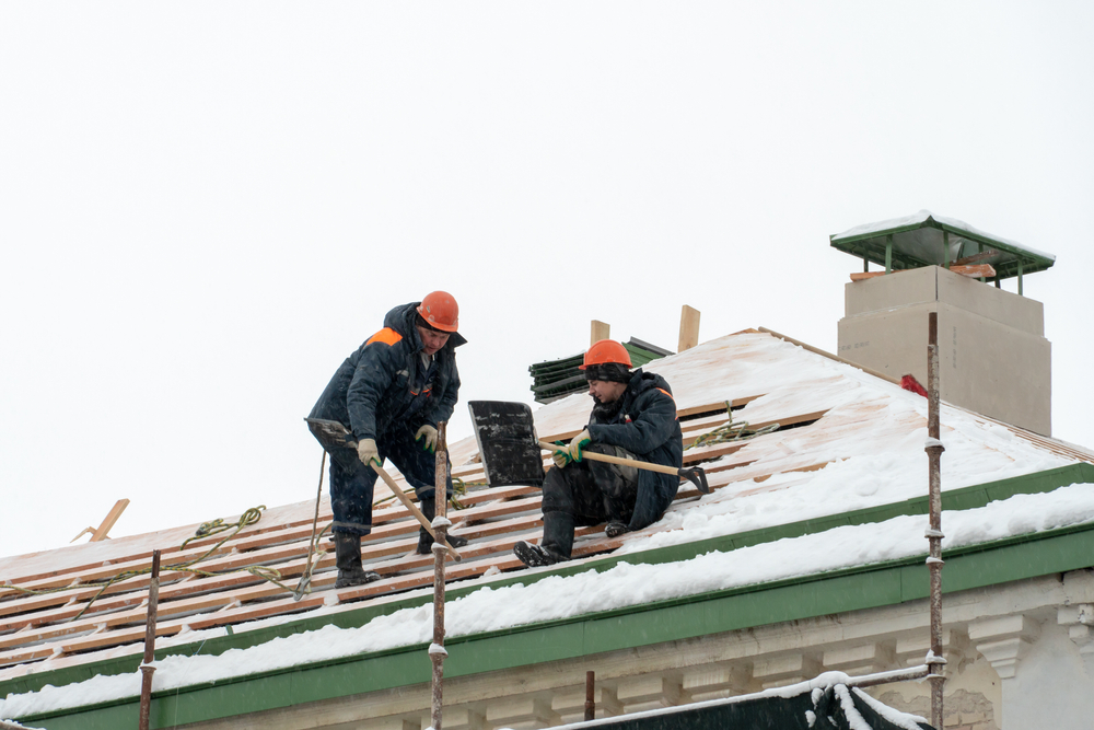 Winter storm roof repairs 
