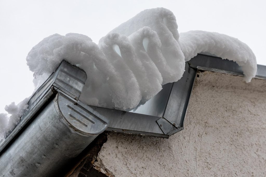 Ice dams in Delaware County