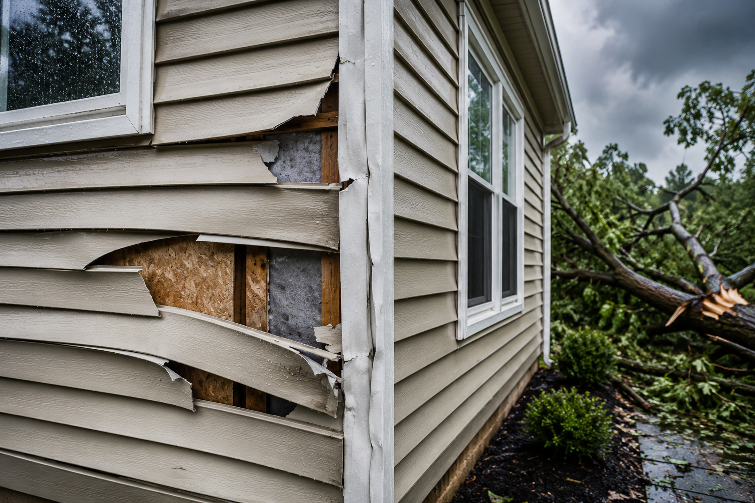Storm-Damaged Siding Repair Mainline
