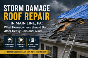 Storm Roof Damage Main Line: What Homeowners Should Do After Heavy Rain and Wind 