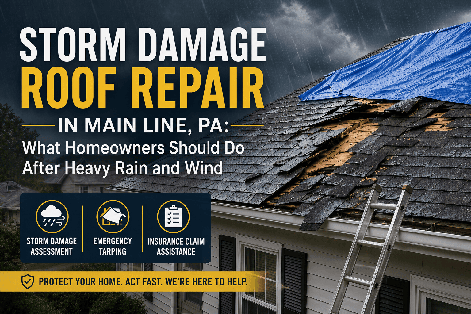 Storm Roof Damage Main Line