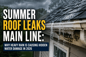 Summer Roof Leaks Main Line: Why Heavy Rain Is Causing Hidden Water Damage in 2026