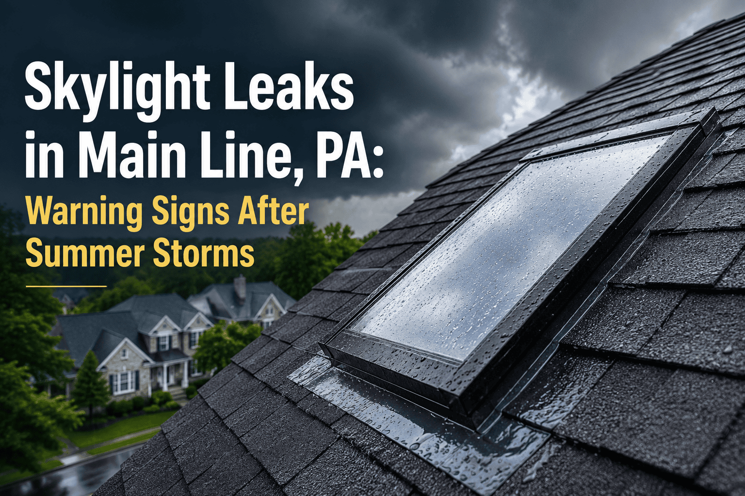 skylight leaks Main Line