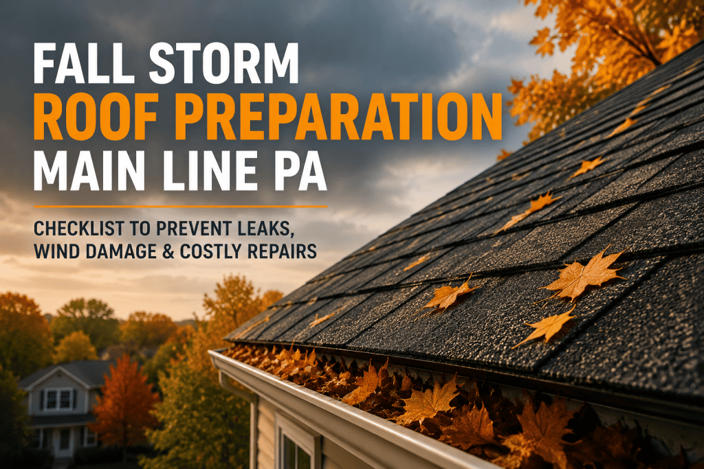 Fall Storm Roof Preparation Main Line