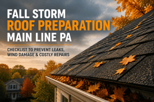 Fall Storm Roof Preparation Main Line PA: Checklist To Prevent Leaks, Wind Damage & Costly Repairs
