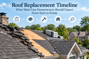 Roof Replacement Timeline: What Main Line Homeowners Should Expect From Start to Finish