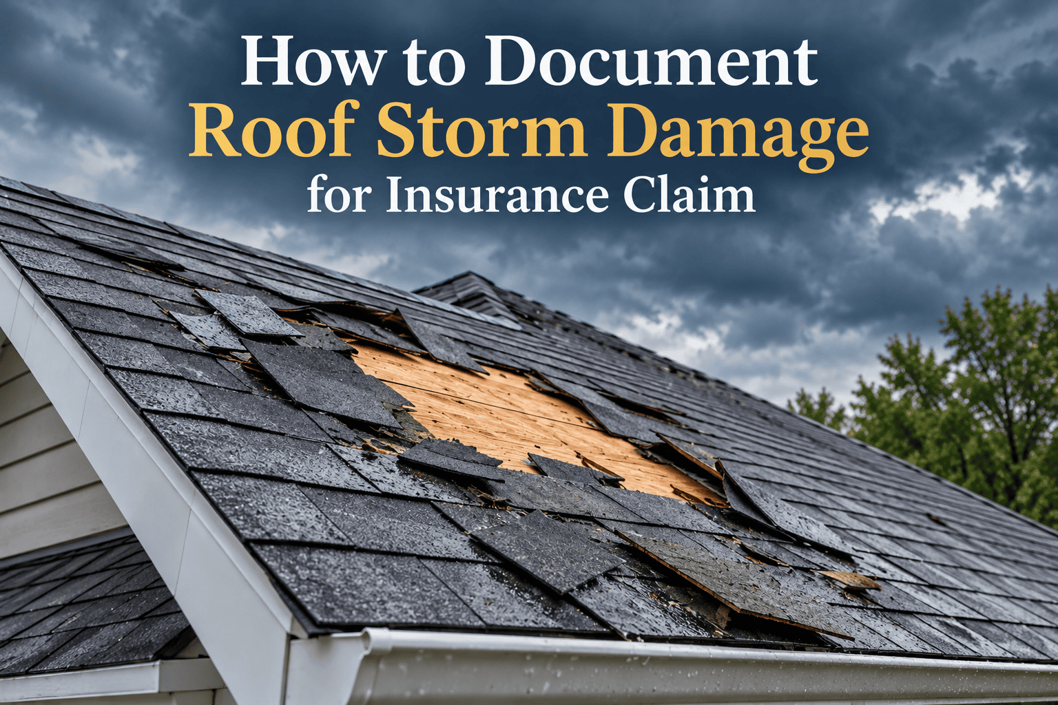 how to document roof storm damage for insurance claim